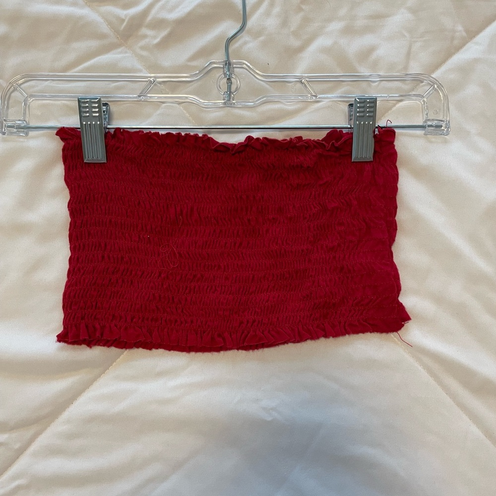 Red tube top